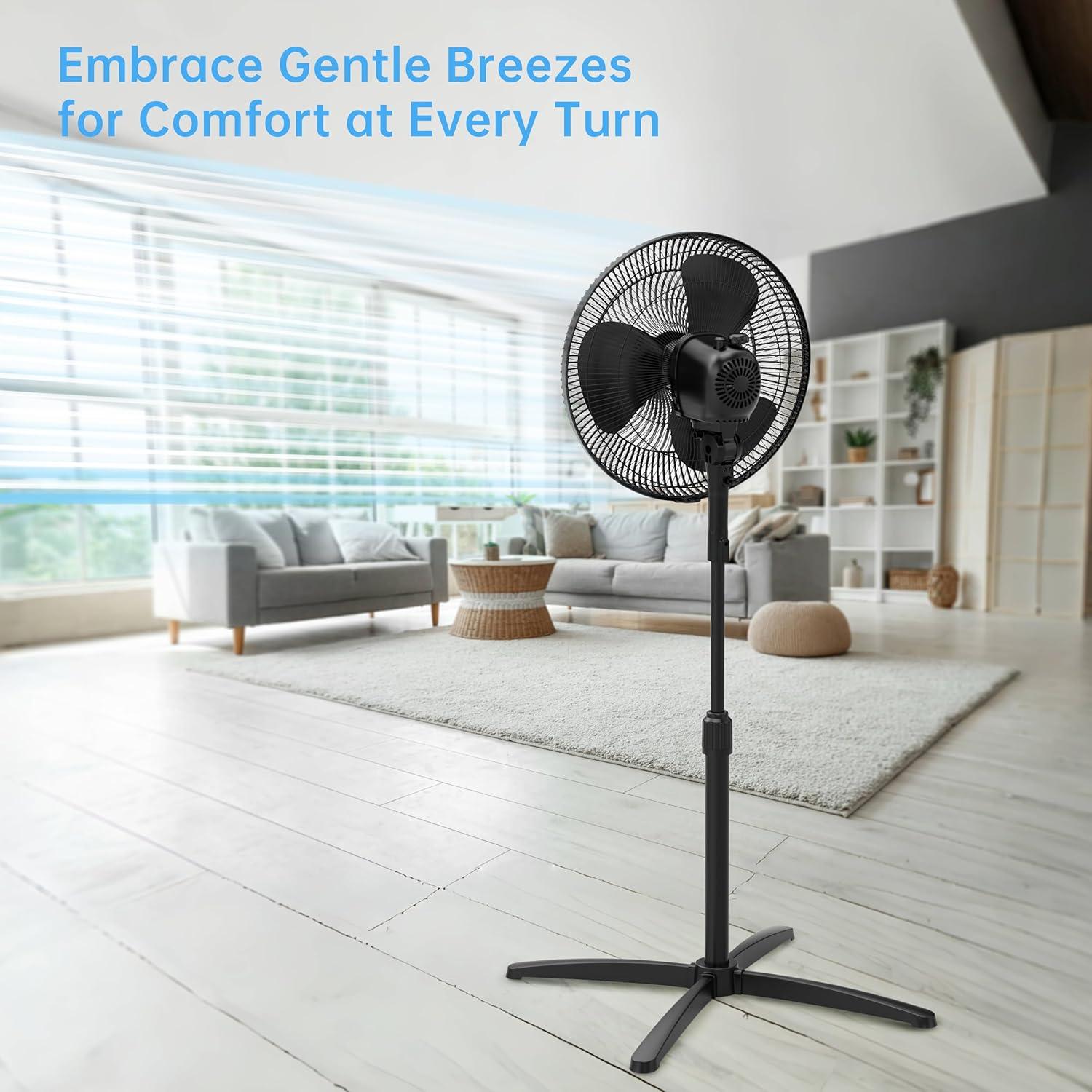 Ventilador de pedestal oscilante Emerson FAO1605 3 velocidades 40.64 cm