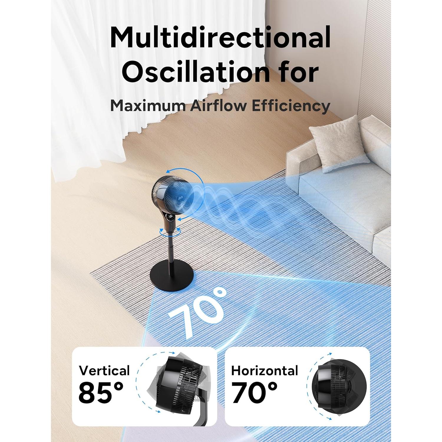 Ventilador de Pie JRD FXH23001DC 32 Velocidades 99-109 cm