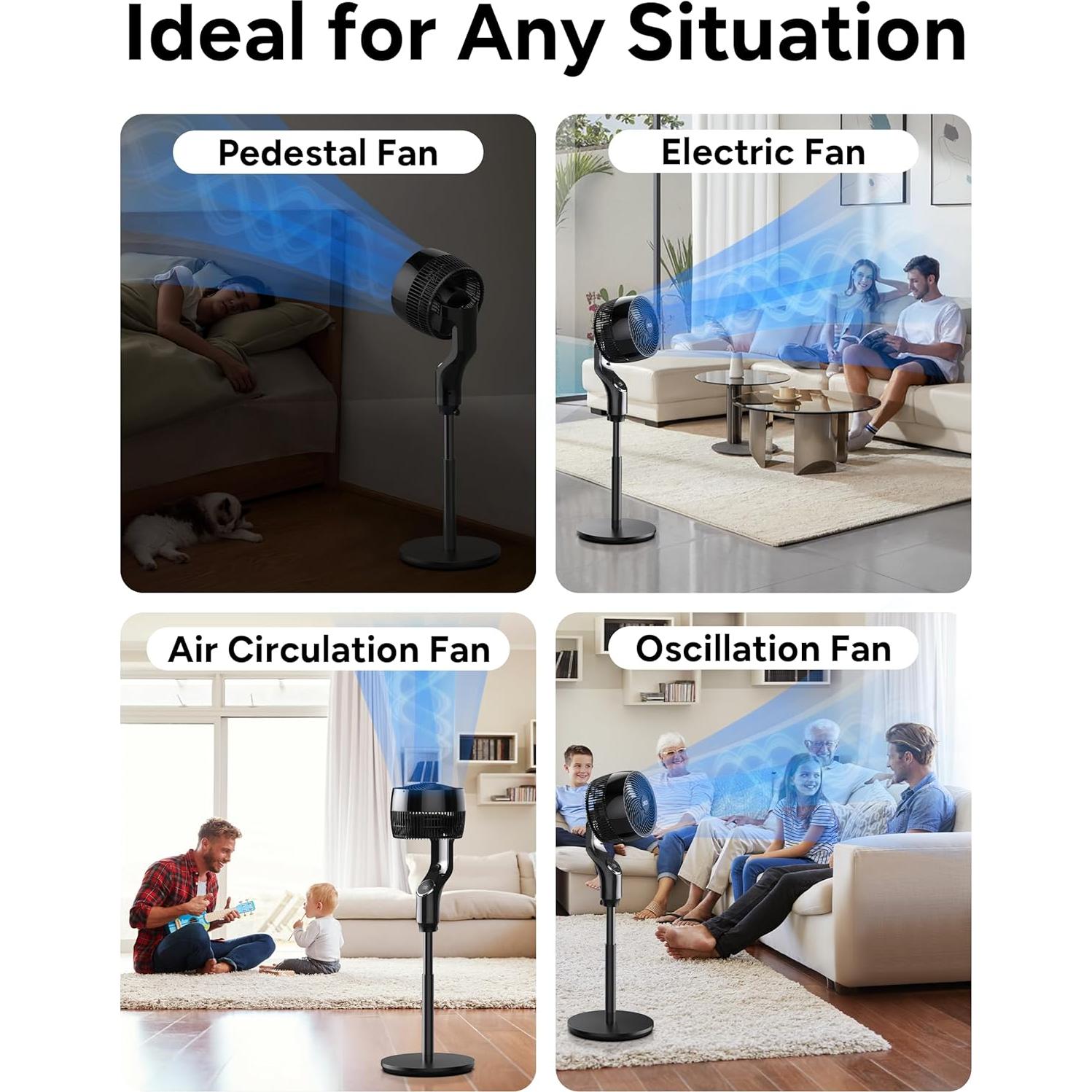 Ventilador de Pie JRD FXH23001DC 32 Velocidades 99-109 cm