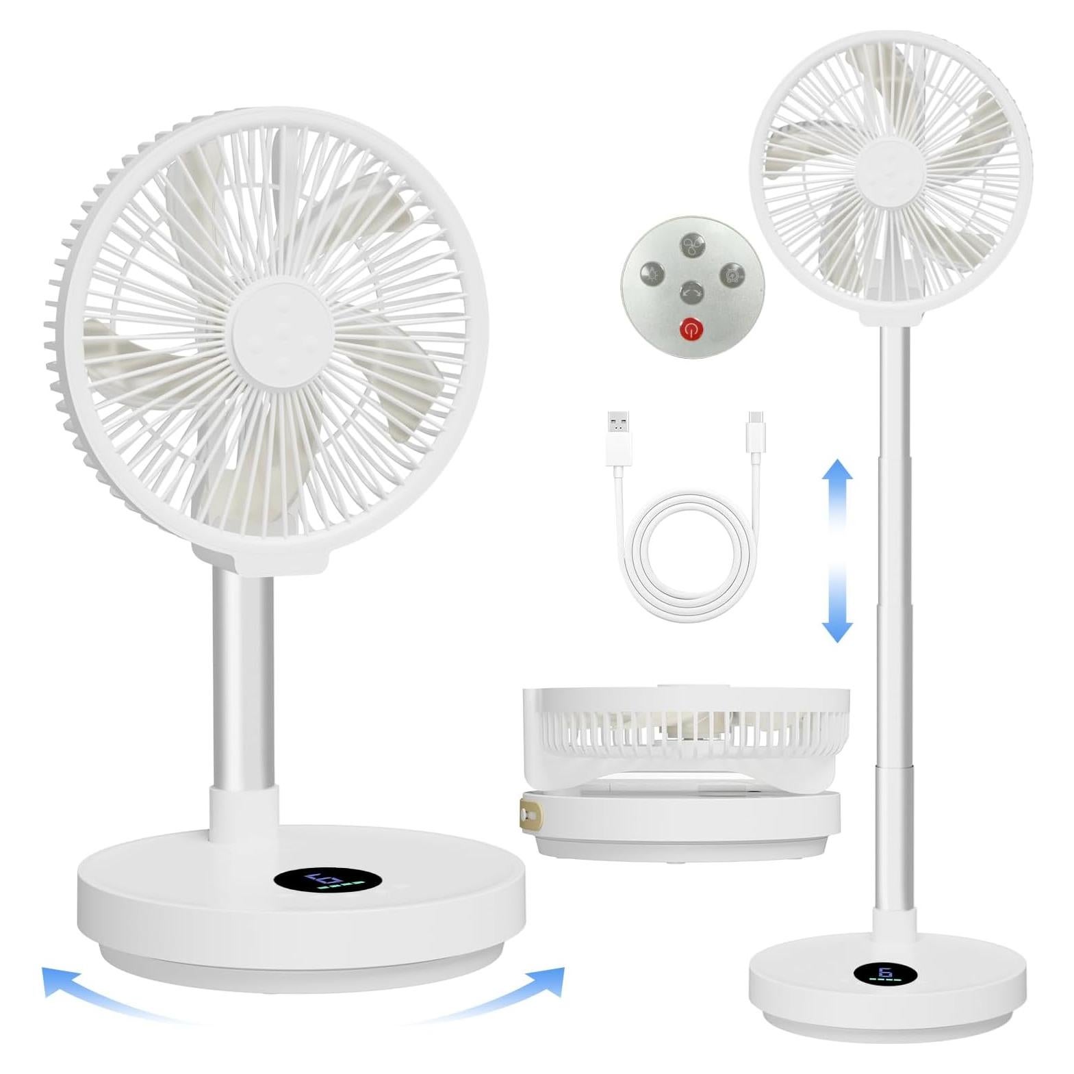 Ventilador Portátil Leeyalan F159A 10" Inalámbrico 6 Velocidades