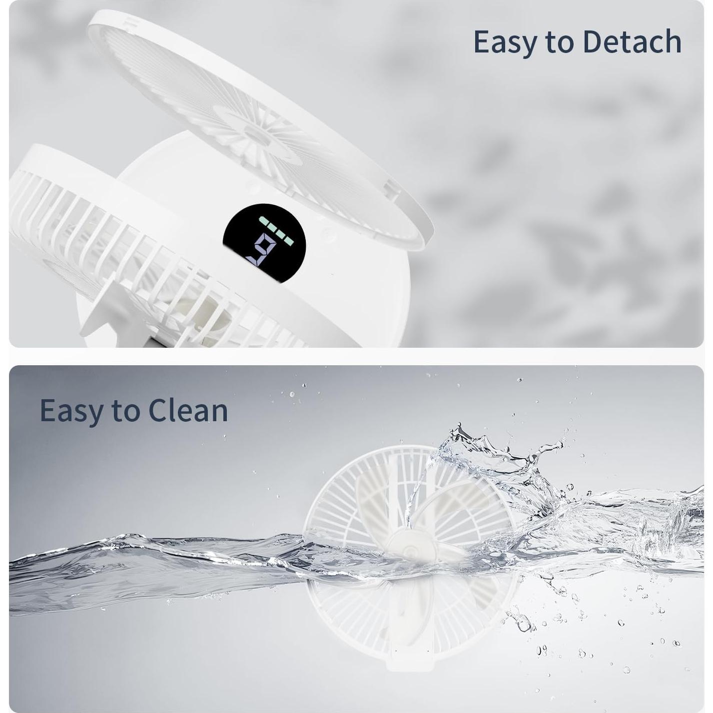 Ventilador Portátil Leeyalan F159A 10" Inalámbrico 6 Velocidades