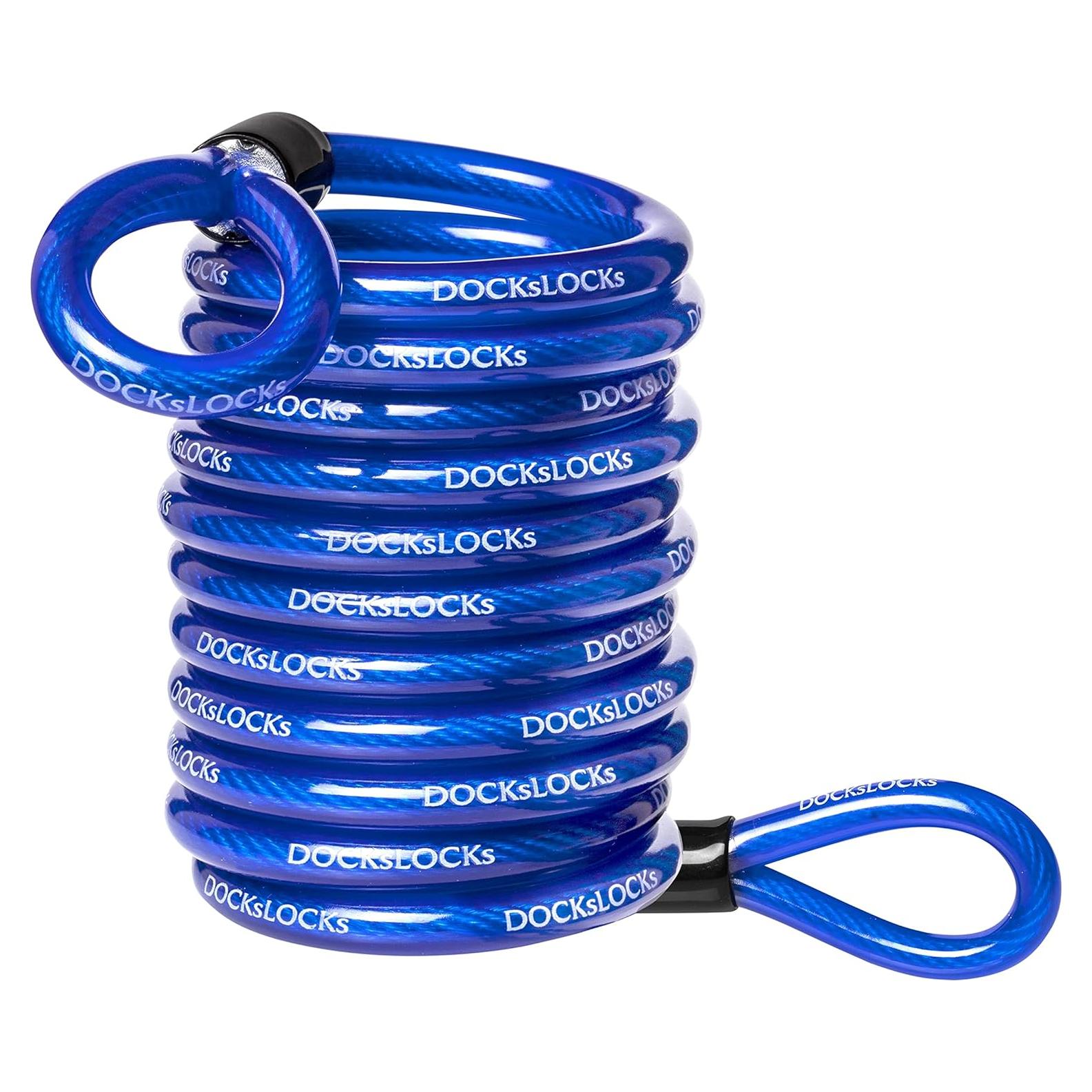 Cable de Seguridad Enrollado DocksLocks 5ft Antirrobo para Bicicletas