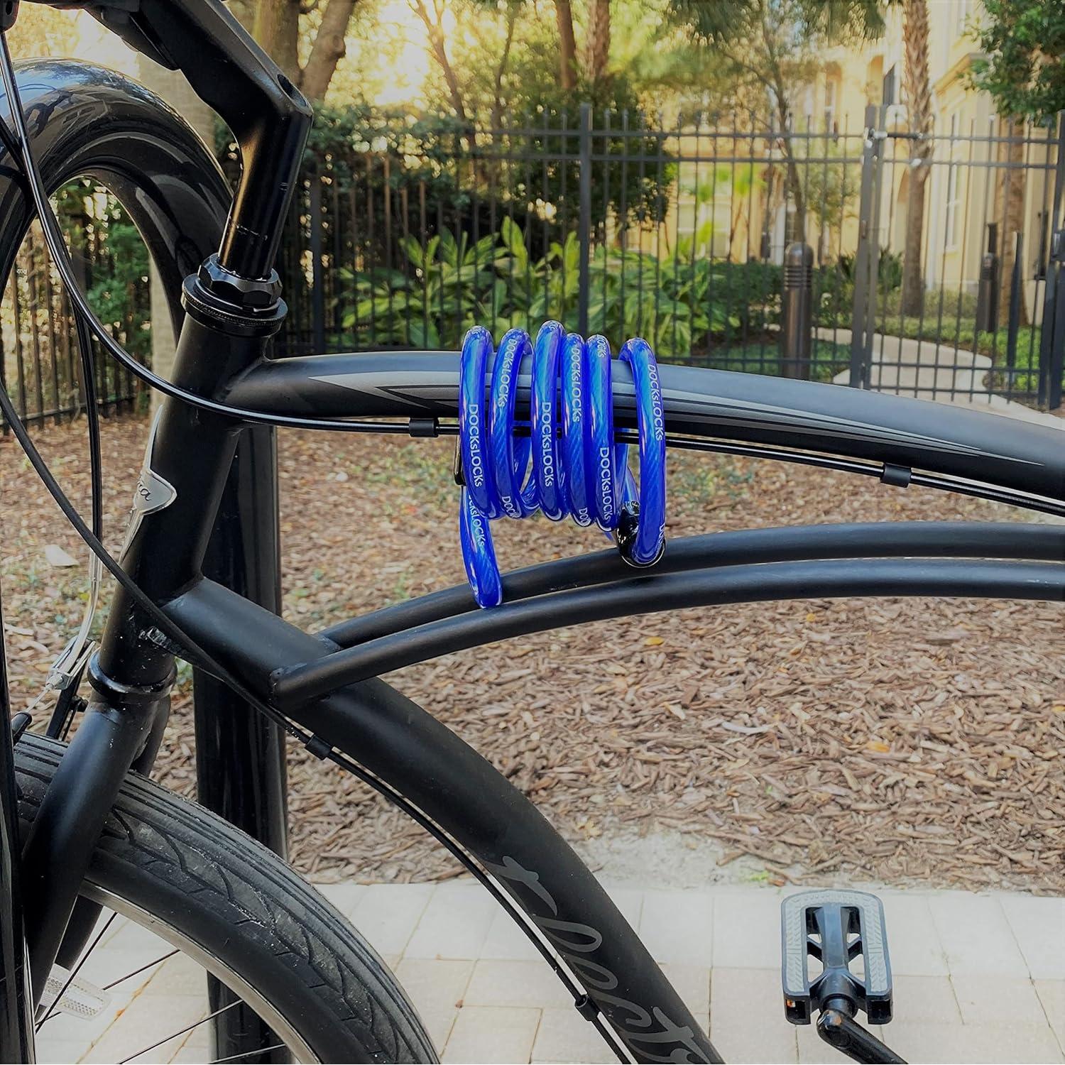 Cable de Seguridad Enrollado DocksLocks 5ft Antirrobo para Bicicletas