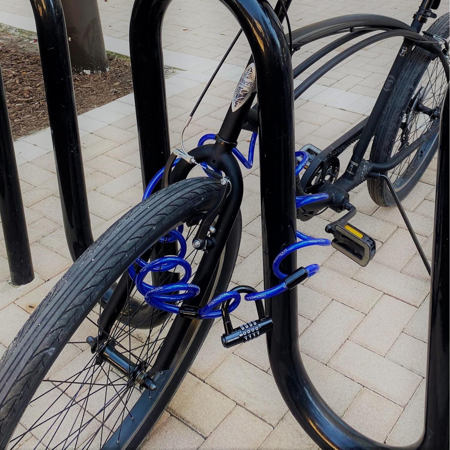 Cable de Seguridad Enrollado DocksLocks 5ft Antirrobo para Bicicletas