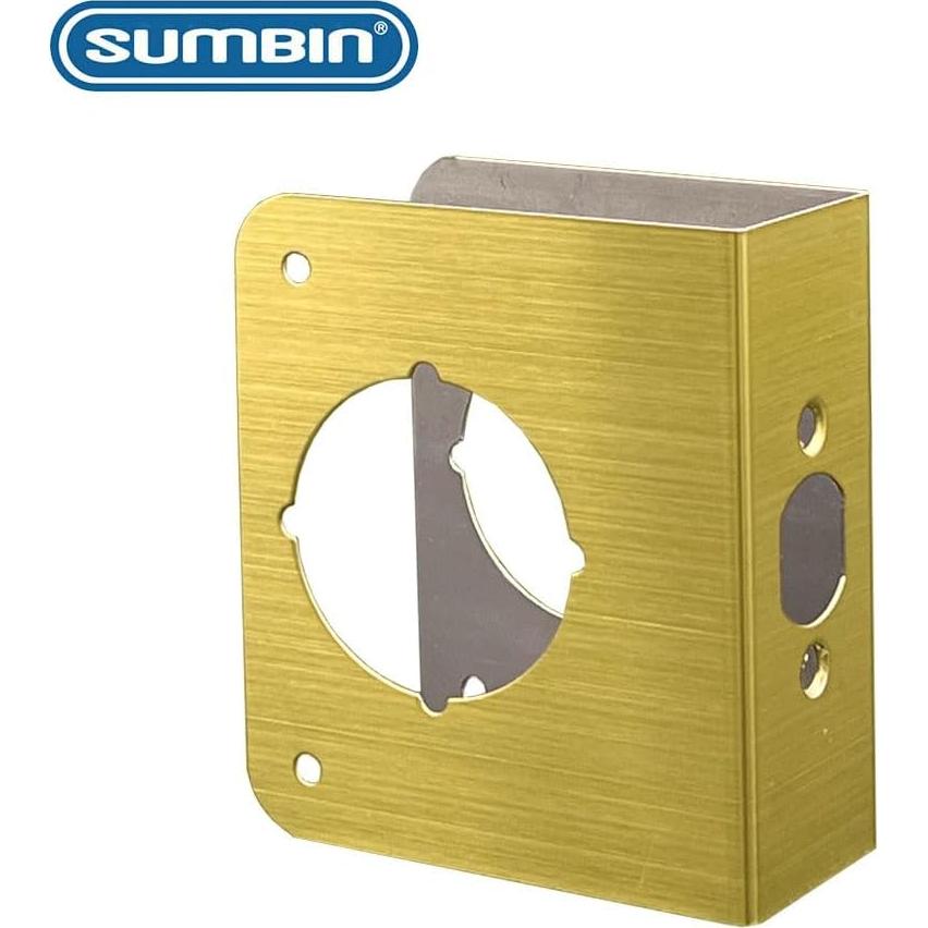 Refuerzo de puerta Sumbin 3.49 cm latón satinado moderno