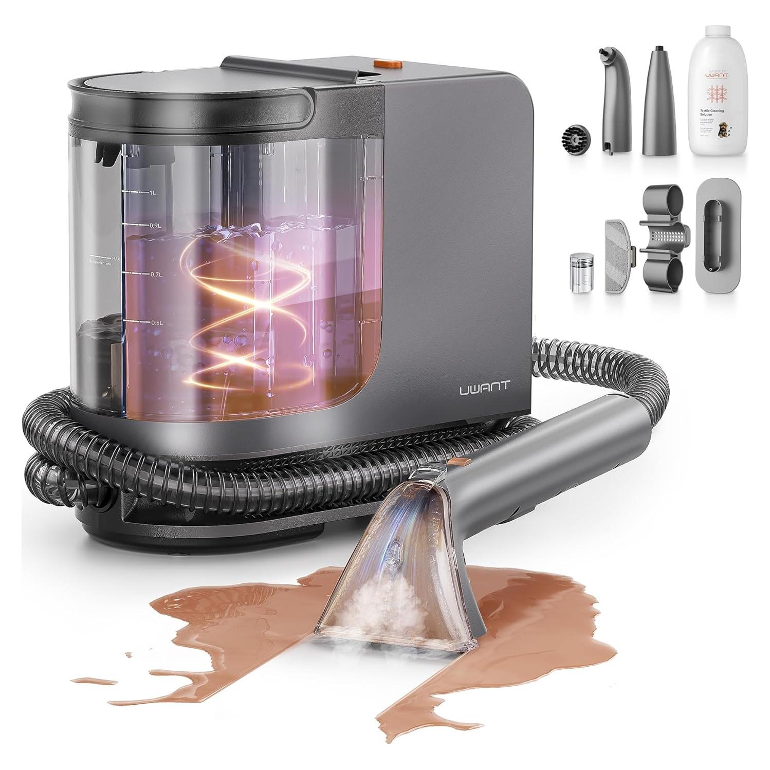 Limpiador de Alfombras Portátil uwant B400 2 en 1 Vapor 18Kpa