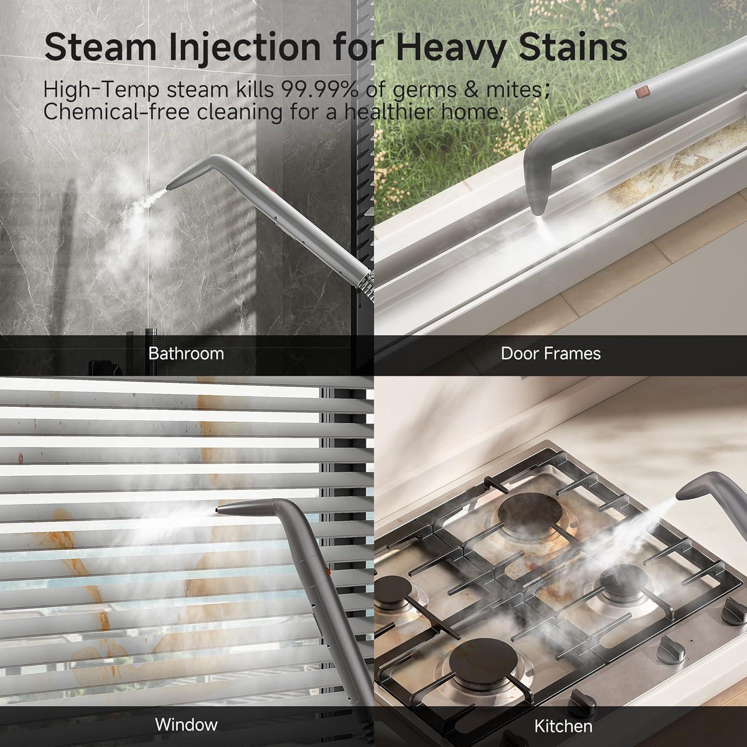 Limpiador de Alfombras Portátil uwant B400 2 en 1 Vapor 18Kpa