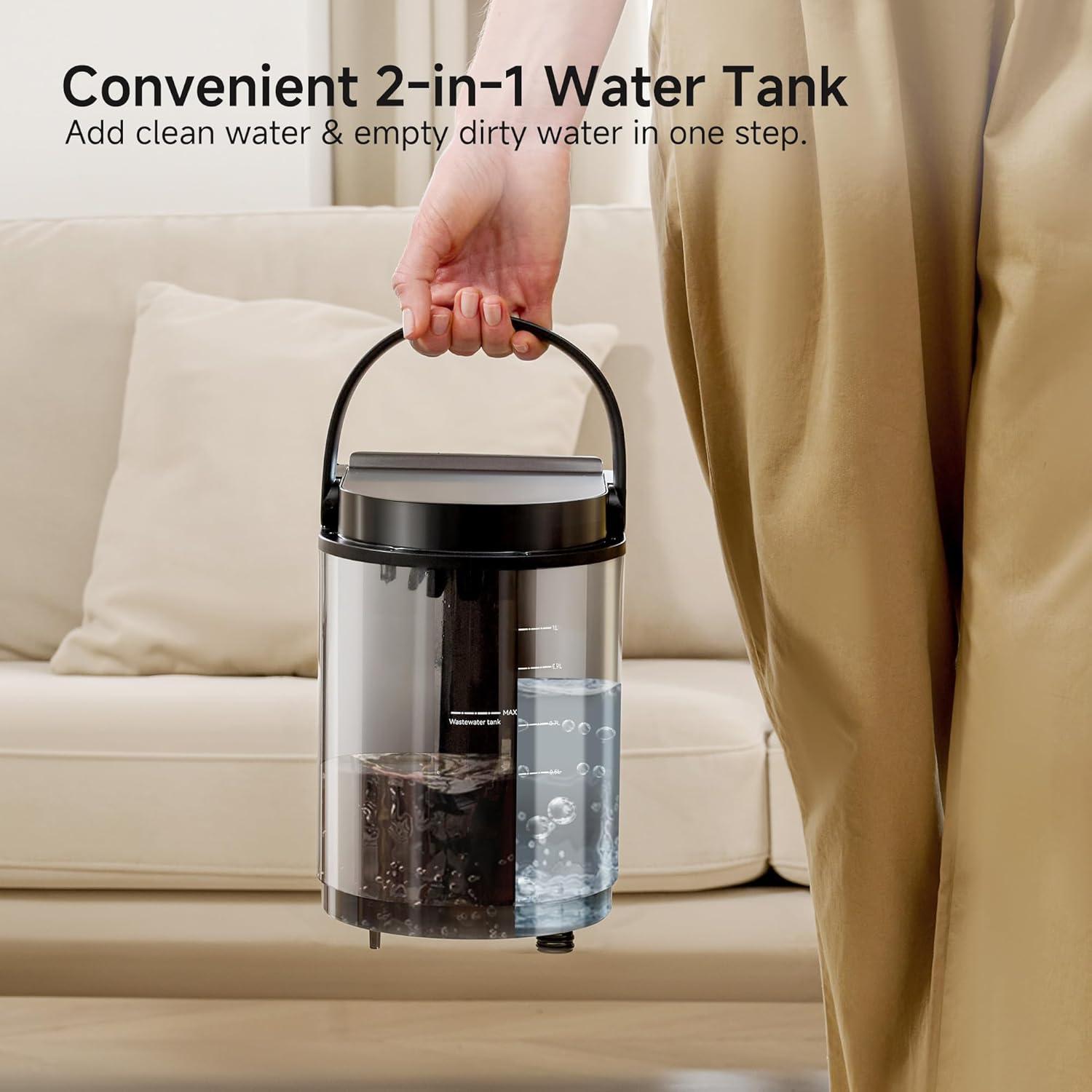 Limpiador de Alfombras Portátil uwant B400 2 en 1 Vapor 18Kpa