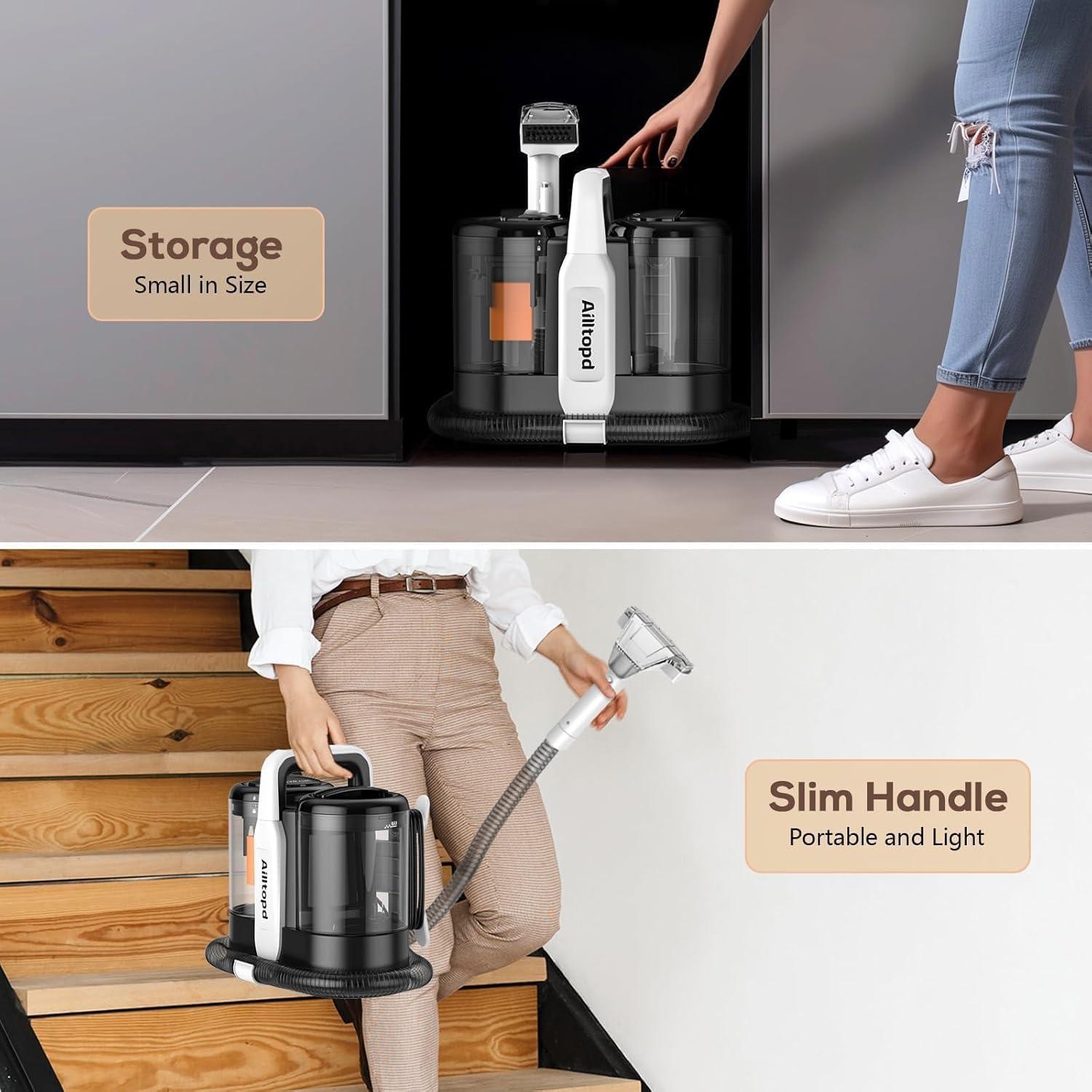 Limpiadora de Tapicería Ailltopd C5 15Kpa 1.5L Portátil