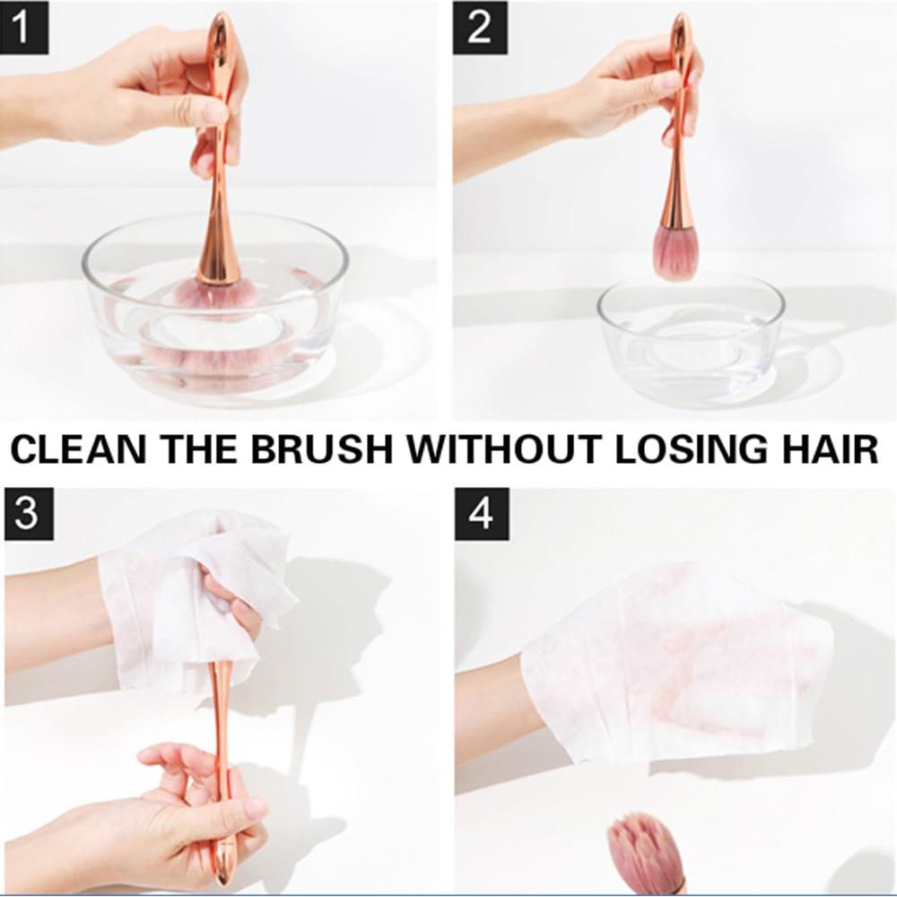 Juego de Brochas de Maquillaje Profesional AM RIGHT THIRTY Oro Rosa