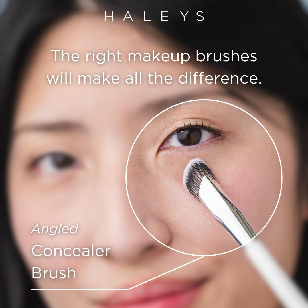 Set de Pinceles de Maquillaje HALEYS Kabuki y Corrector Vegano