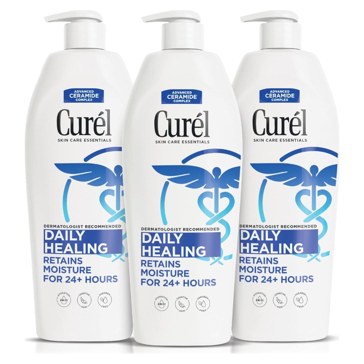 Loción Corporal Curel Daily Healing 368.5 ml - Paquete de 3