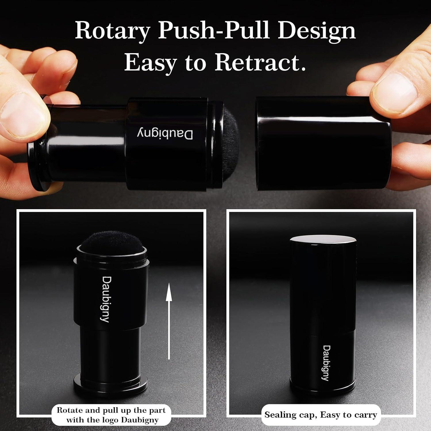 Brocha de Maquillaje Kabuki Retráctil Daubigny - Negra