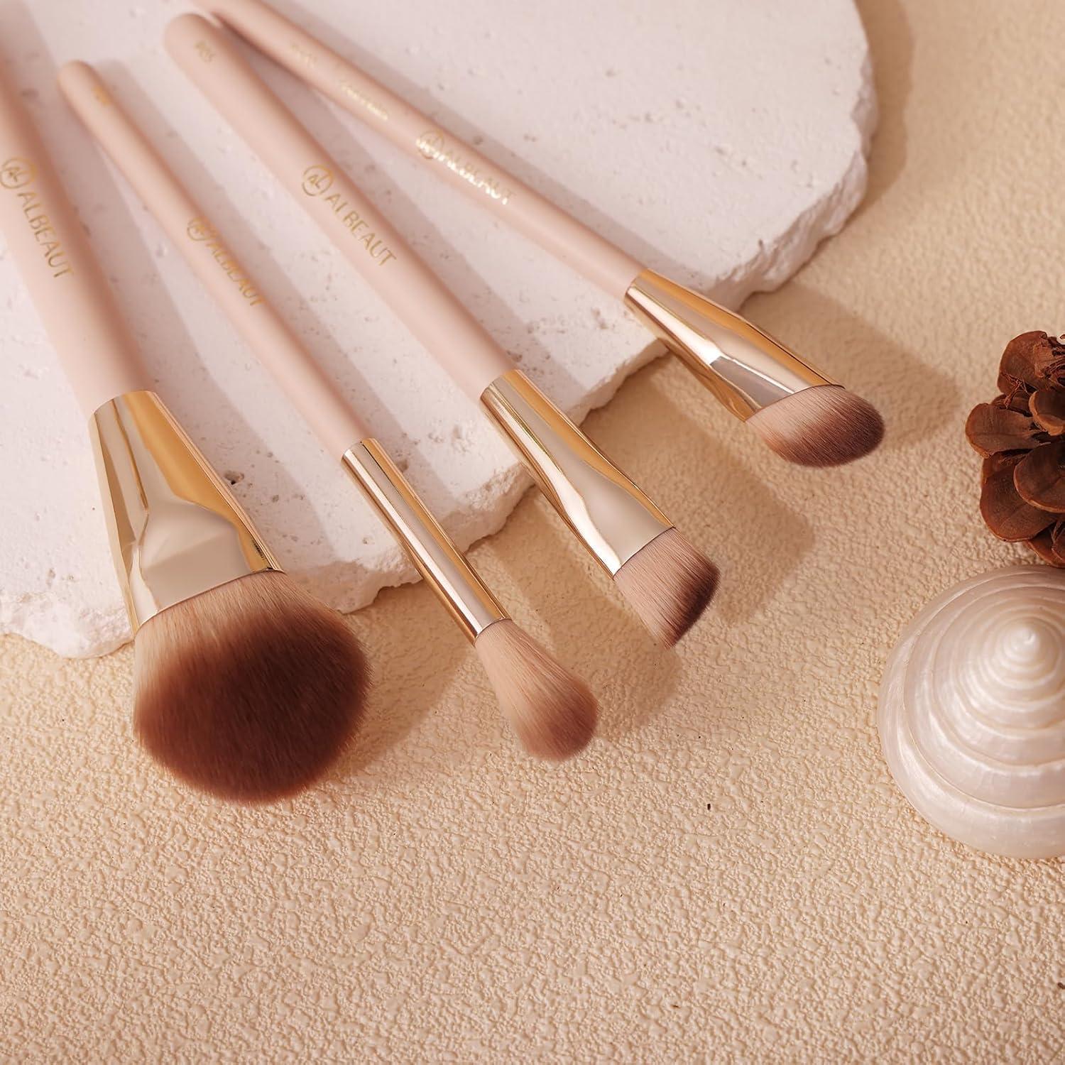 Pincel Corrector Angulado ALBEAUT P193 - 16cm Rosa