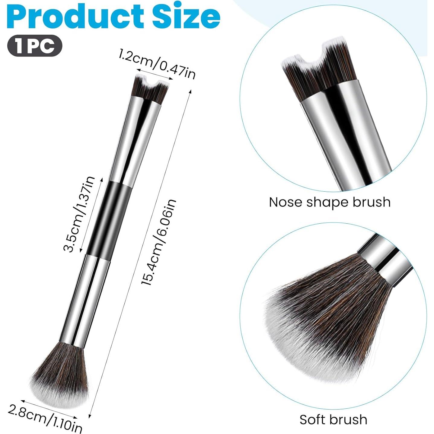 Brocha de Contorno de Nariz 2 en 1 QfwdfcTrenz - Precisión y Versatilidad