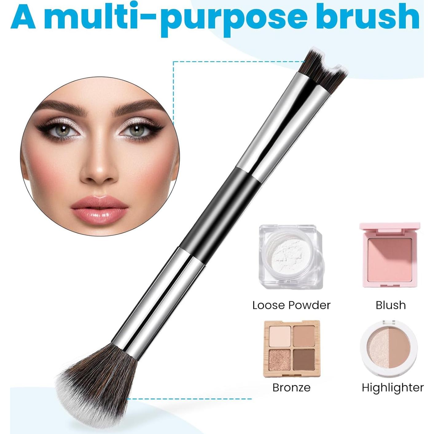 Brocha de Contorno de Nariz 2 en 1 QfwdfcTrenz - Precisión y Versatilidad