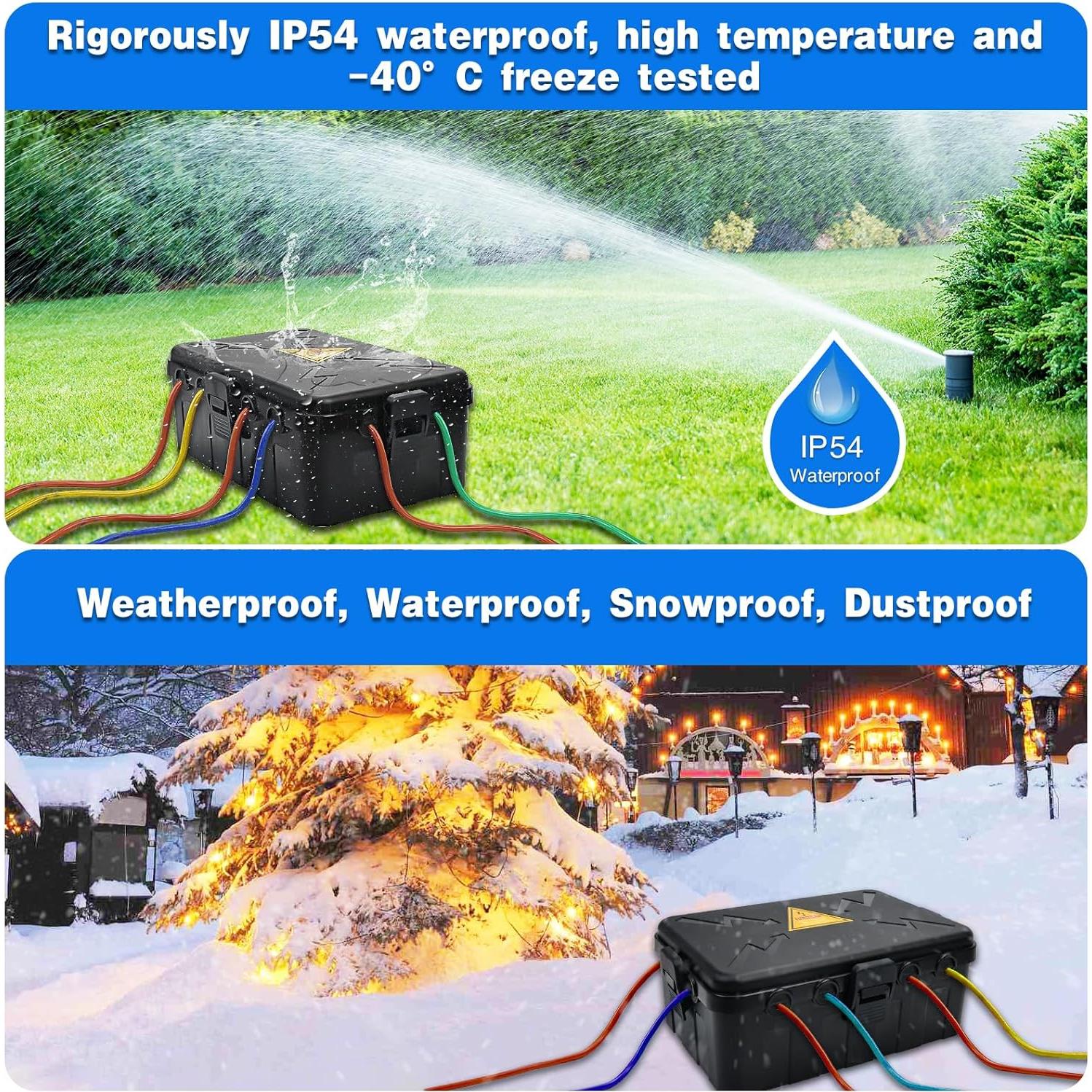 Caja Eléctrica Grande Hrensaw IP54 para Exterior 3 Piezas