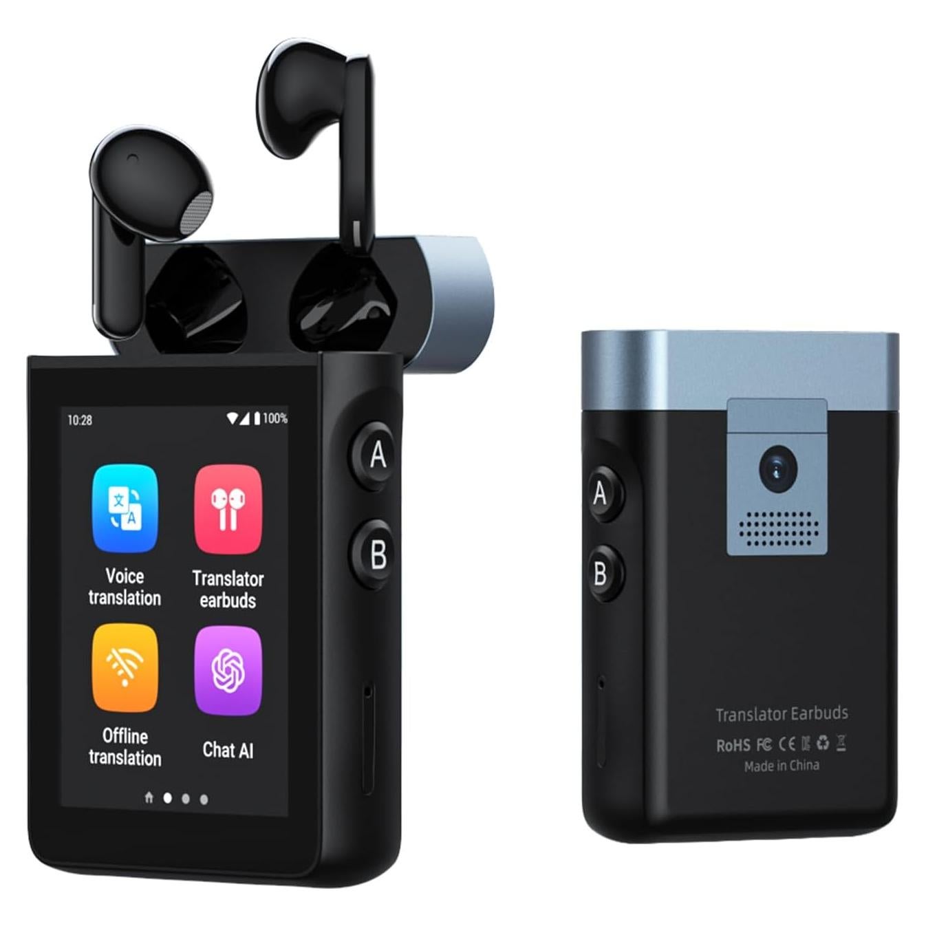 Auriculares de Traducción Wooask A9 4G+WiFi Negro 144 Idiomas