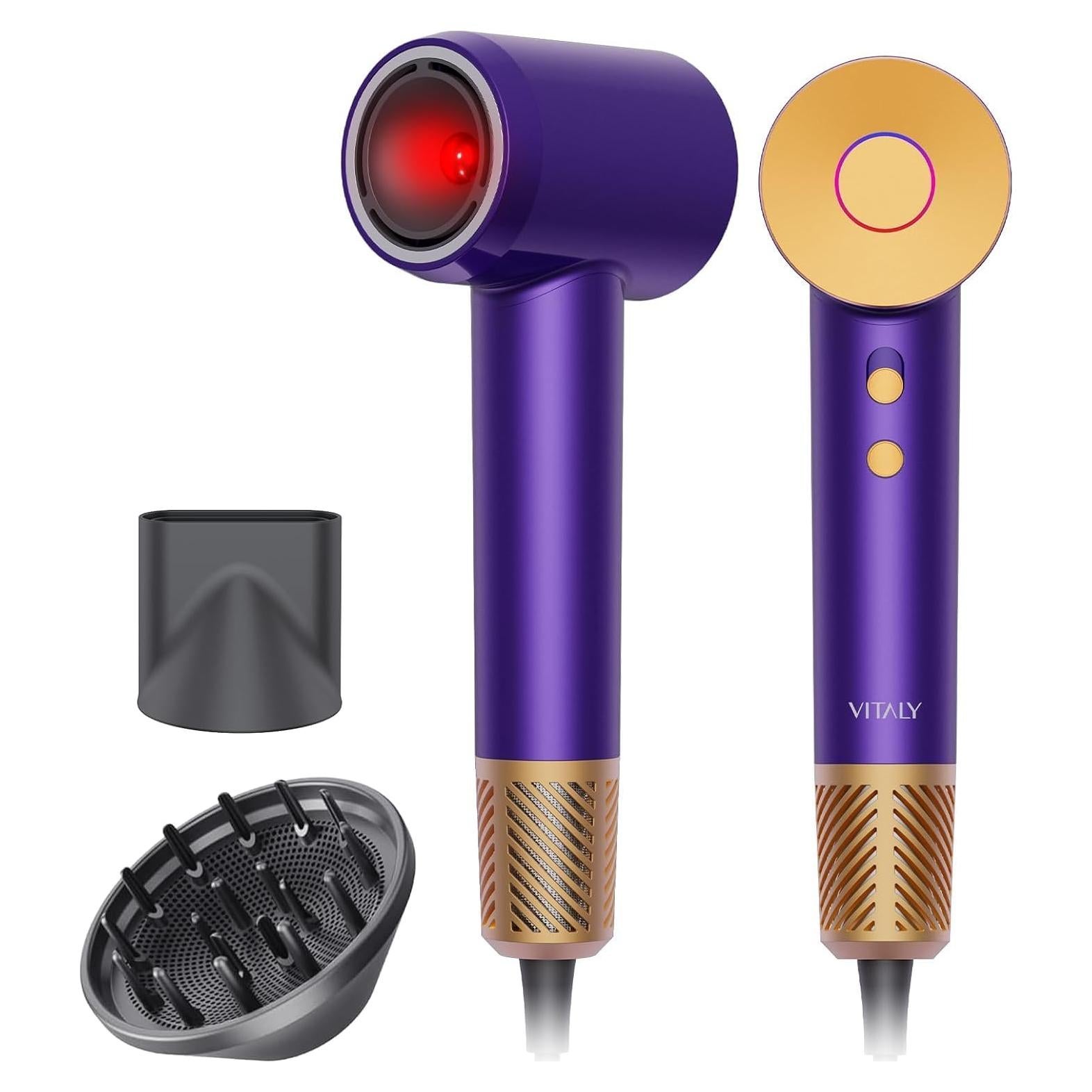 Secador de Pelo Iónico Profesional 1600W 180,000 RPM Silencioso
