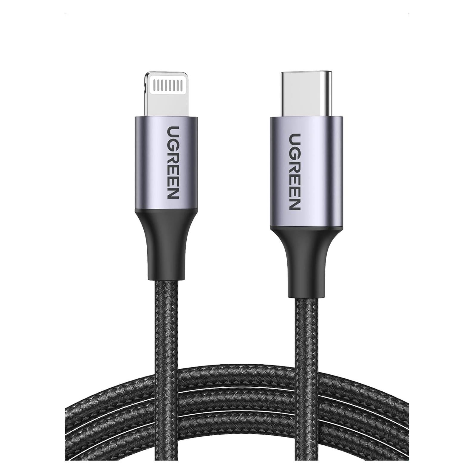 Cable USB C a Lightning UGREEN 1.83m MFi Carga Rápida