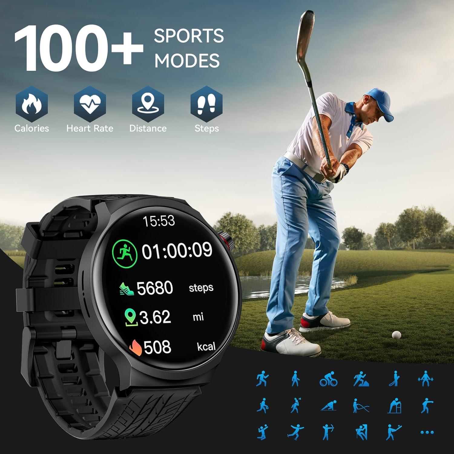 Reloj Inteligente AMAZTIM POWER para Hombres, Pantalla 4.7 cm