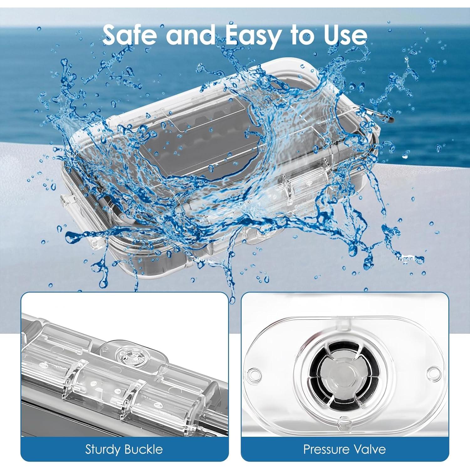 Caja de Almacenamiento Impermeable Tomotato 19x12x5cm Transparente