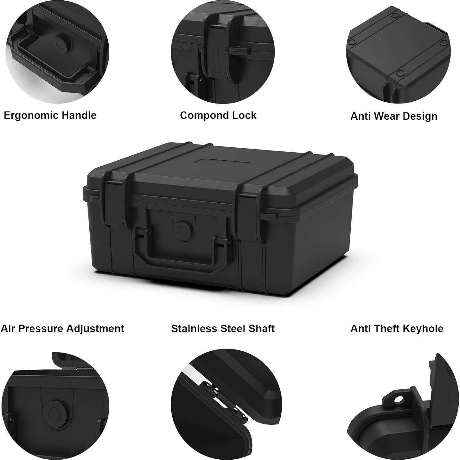 Estuche Duro Impermeable Ant Mag con Espuma 26.2x20.1x11.9 cm