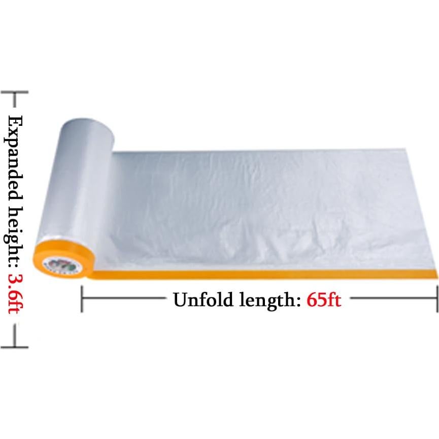 Película de Enmascarar con Cinta Andech 3.6x6.04m 3 Paquetes