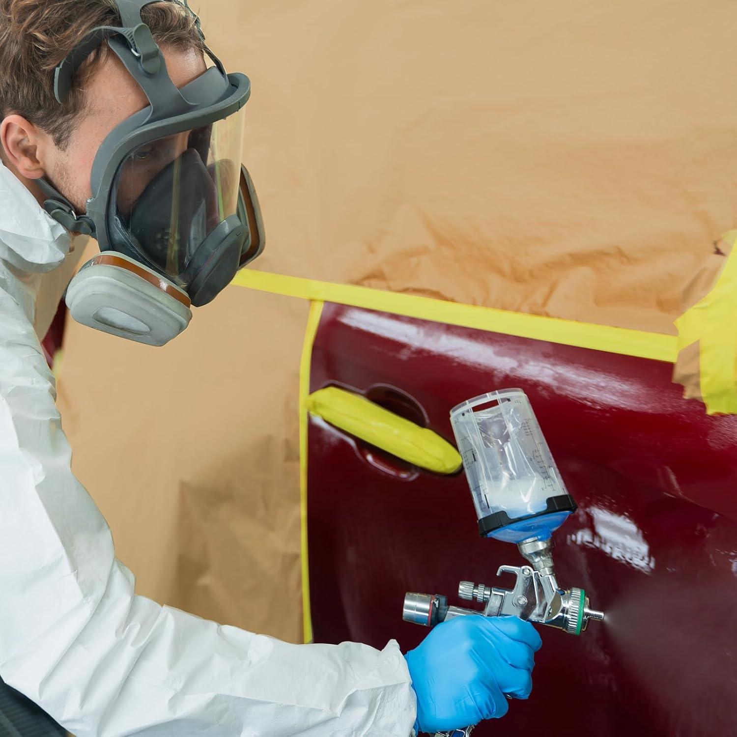 2 Rollos de Papel de Enmascarar Pre-tapeado Trzzyan 30.48cm x 15.24m