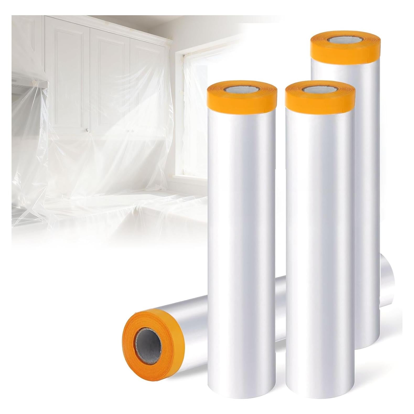 4 Rollos Película de Enmascarar Pre-Cinta Estleys 2.7m x 20m