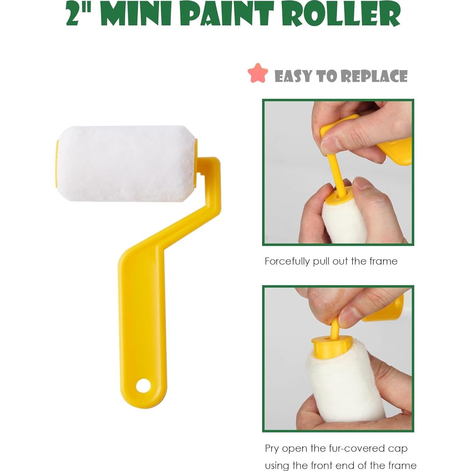 Kit de Pintura VOOMEY Mini Rodillo 2" con Film Enmascarar