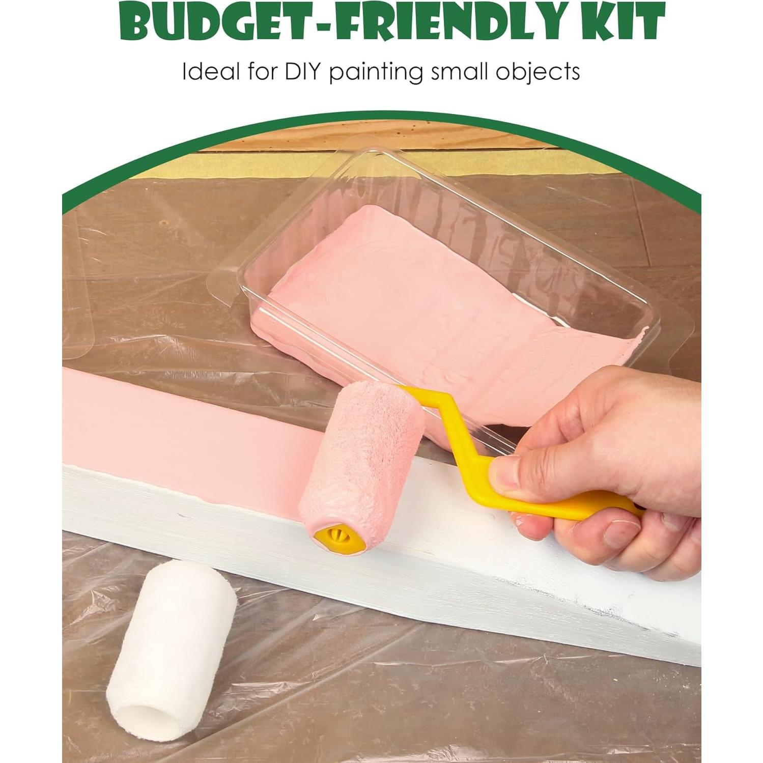 Kit de Pintura VOOMEY Mini Rodillo 2" con Film Enmascarar