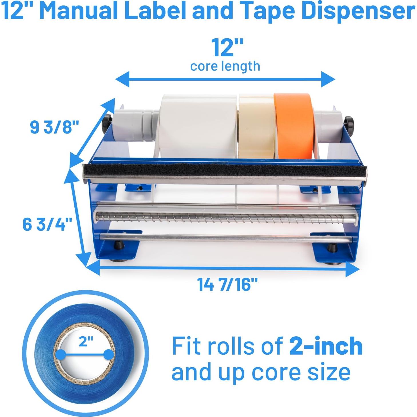 Dispensador Manual de Etiquetas IDL 30.48 cm Acero Resistente