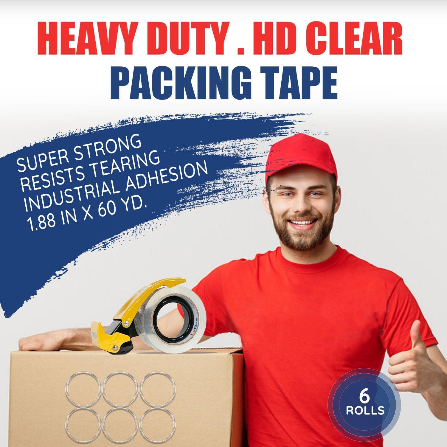 Cinta de Embalaje LeBao HD 6 Rollos 4.76 cm x 54.86 m