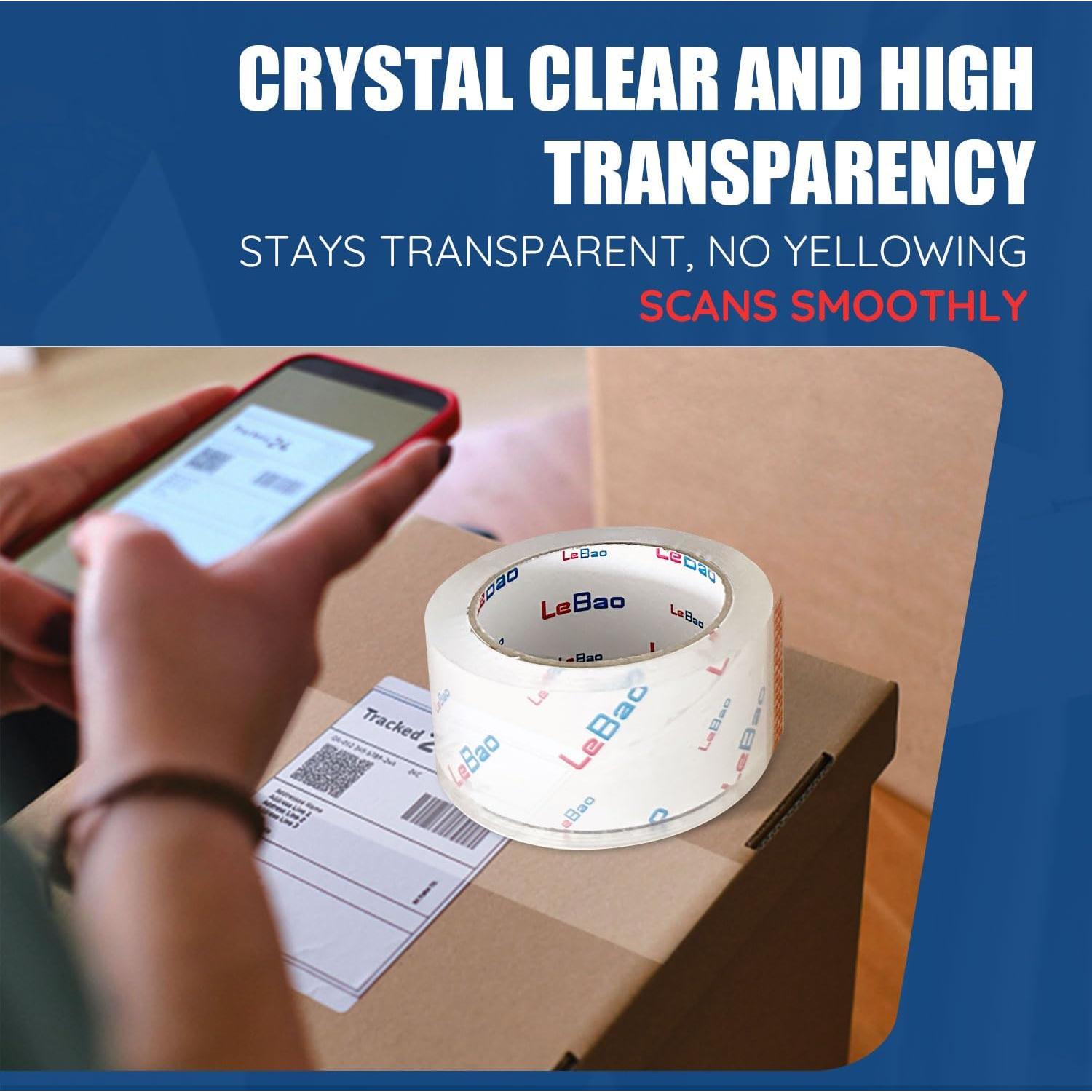 Cinta de Embalaje LeBao HD 6 Rollos 4.76 cm x 54.86 m