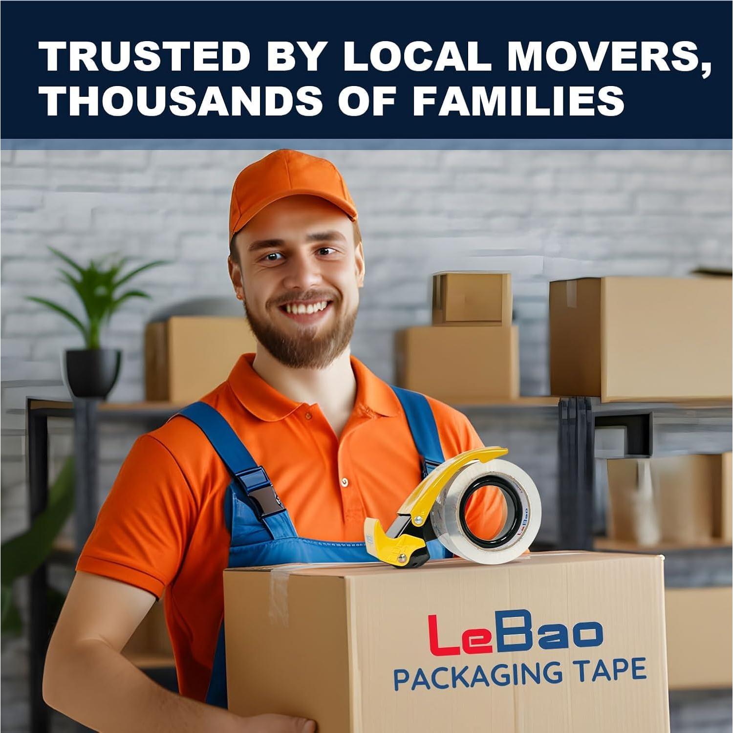 Cinta de Embalaje LeBao HD 6 Rollos 4.76 cm x 54.86 m