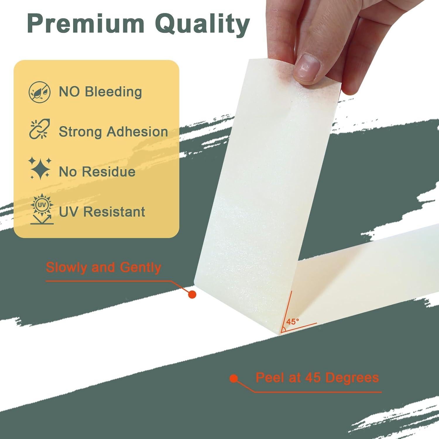 Cinta de Enmascarar EFOK 1.88" x 10 Rollos Anti-UV 550 Yardas