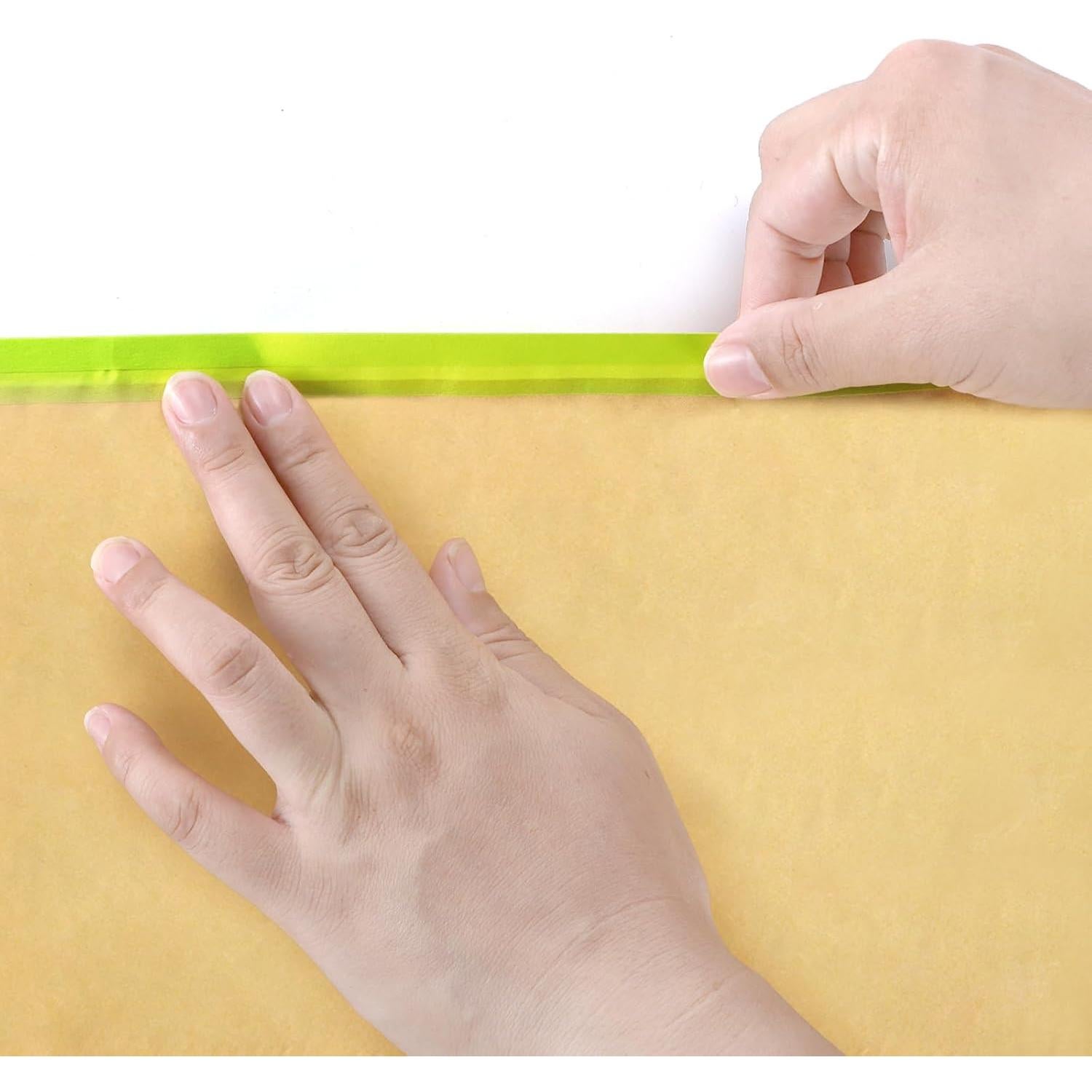 Jucoan 6 Rollos de Papel de Enmascarar Pre-Cinta 45.72 cm