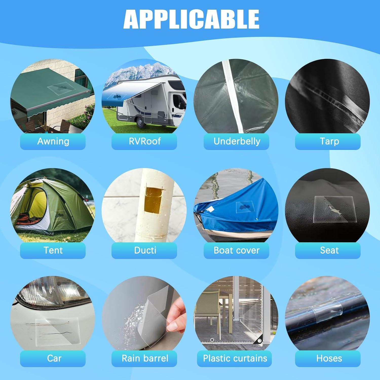 Cinta de Reparación Impermeable GAQWOK 10 cm x 3 m