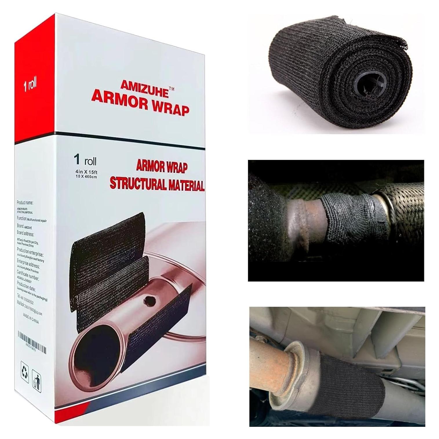 Cinta de Reparación de Fibra de Vidrio AMIZUHE 4" x 4.57m