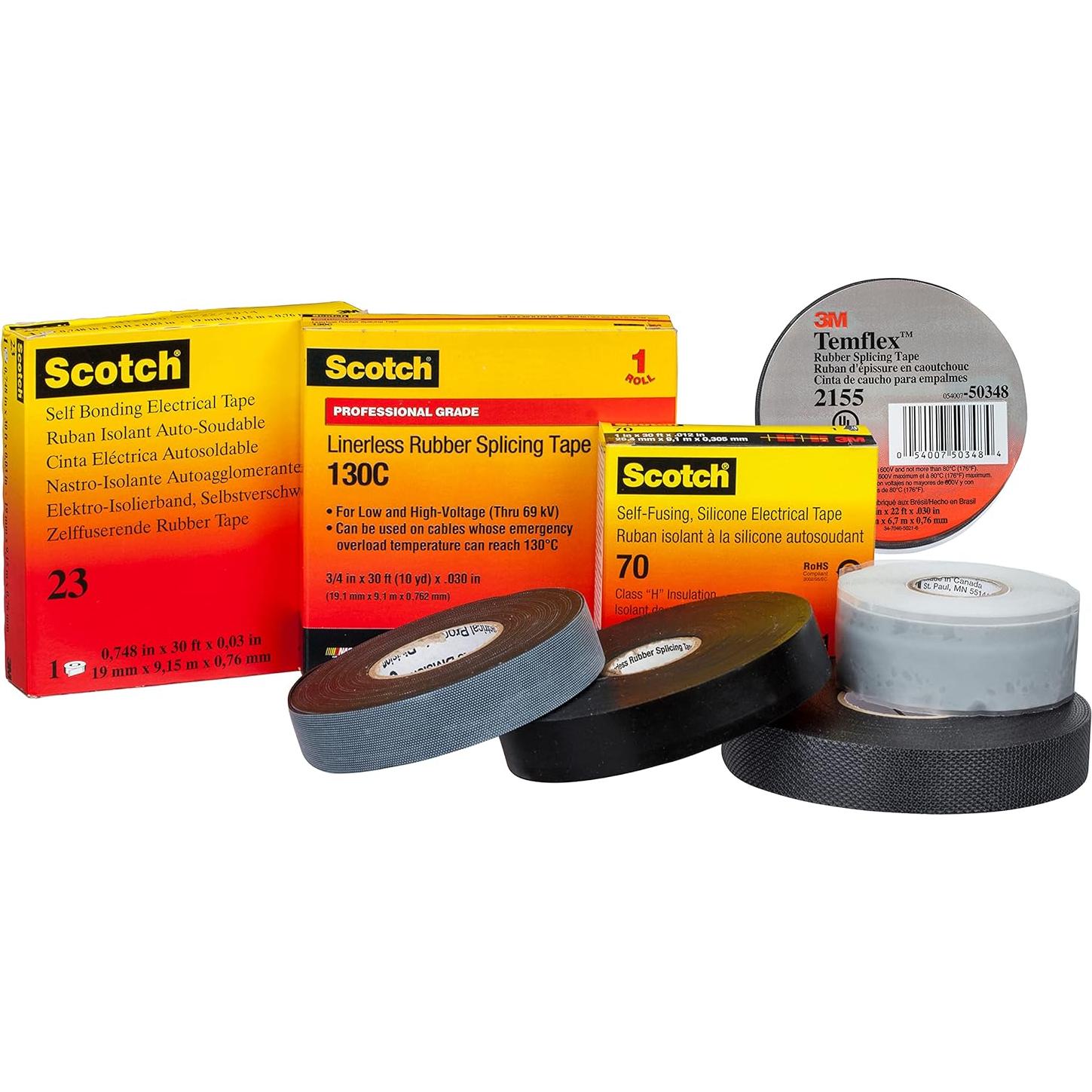 Cinta aislante eléctrica 3M Temflex 2155 6.1m Negra