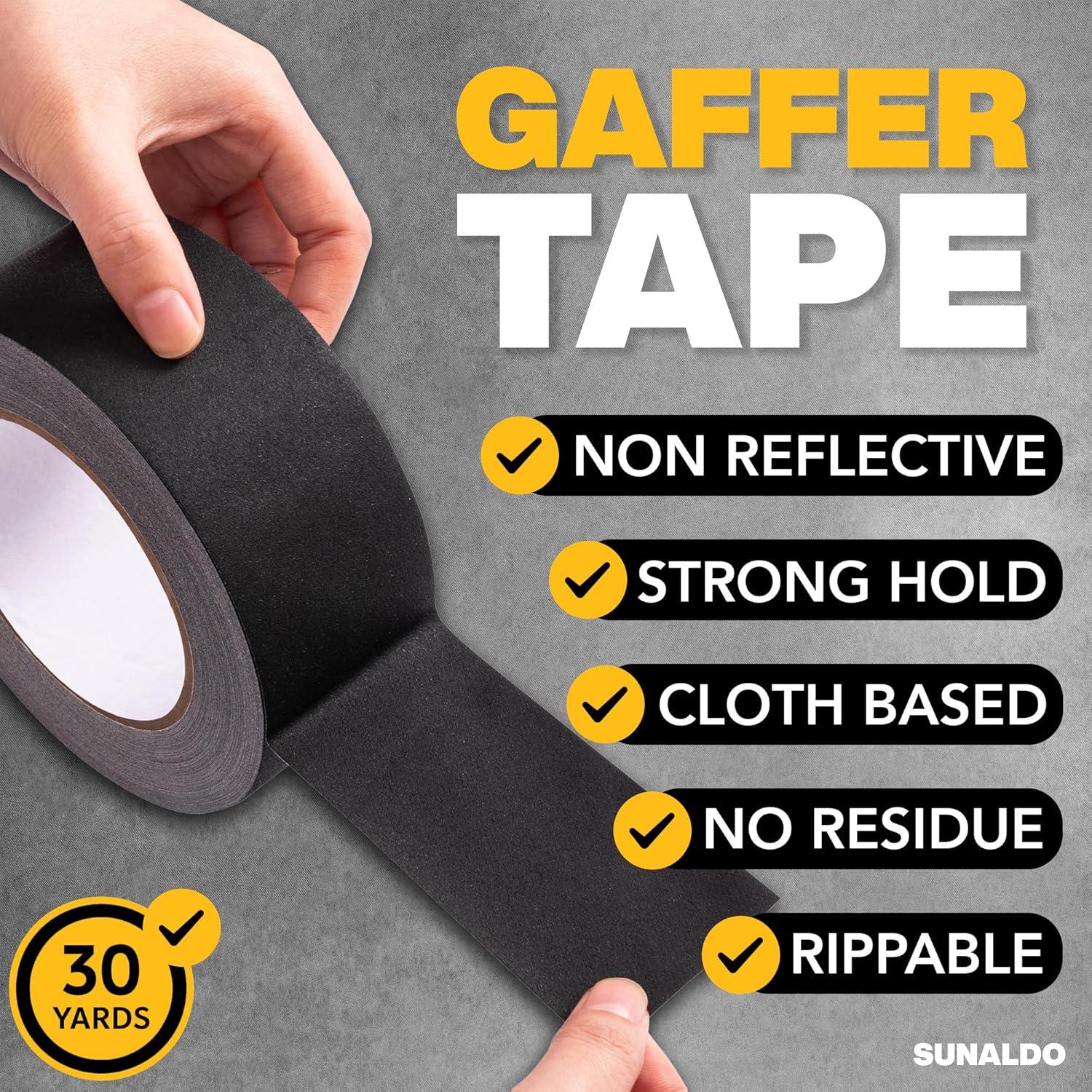 Cinta de Gaffer Profesional Benoo 5 cm x 27 m Negra