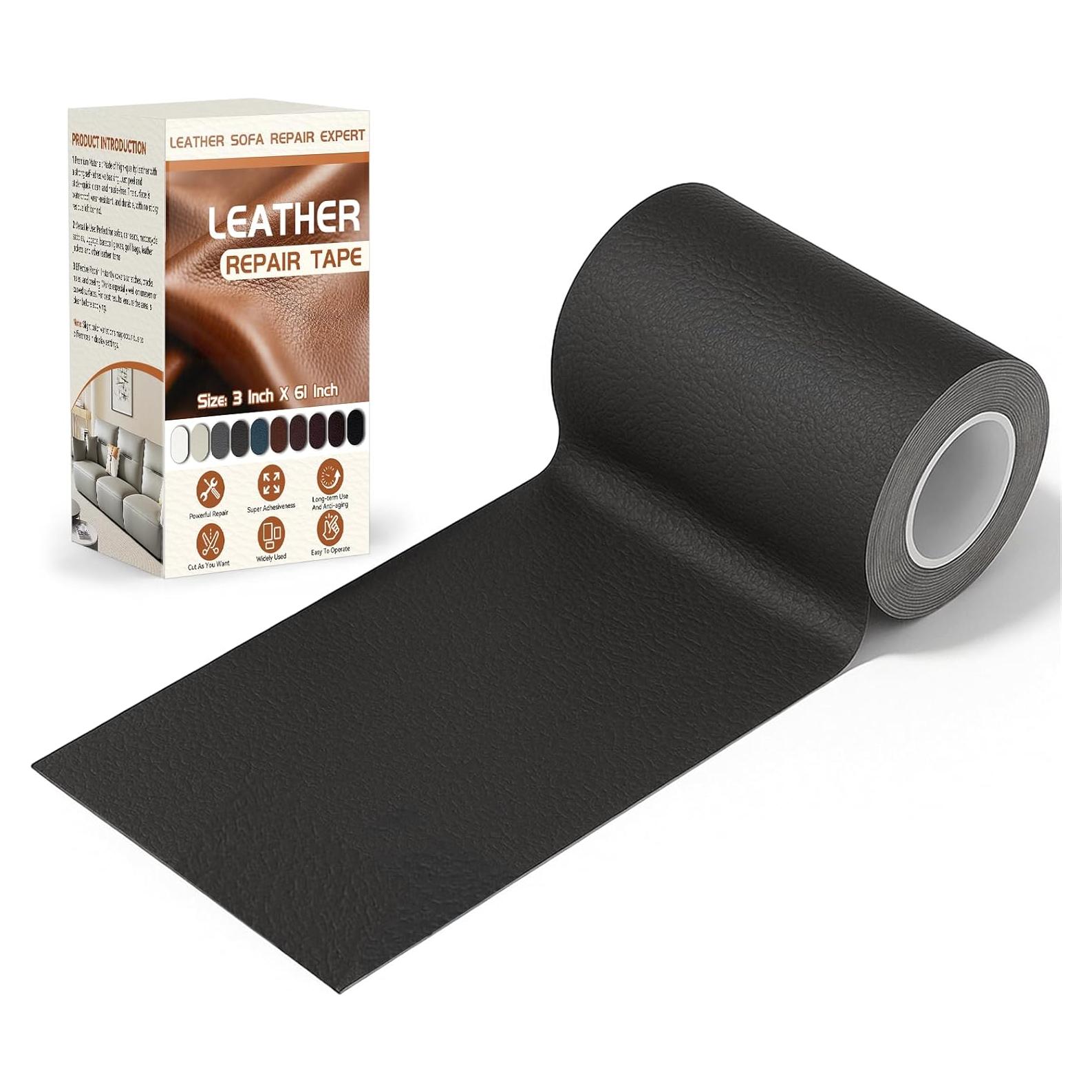 Cinta de Reparación de Cuero Vigorder 7.62 cm x 154.94 cm Negro