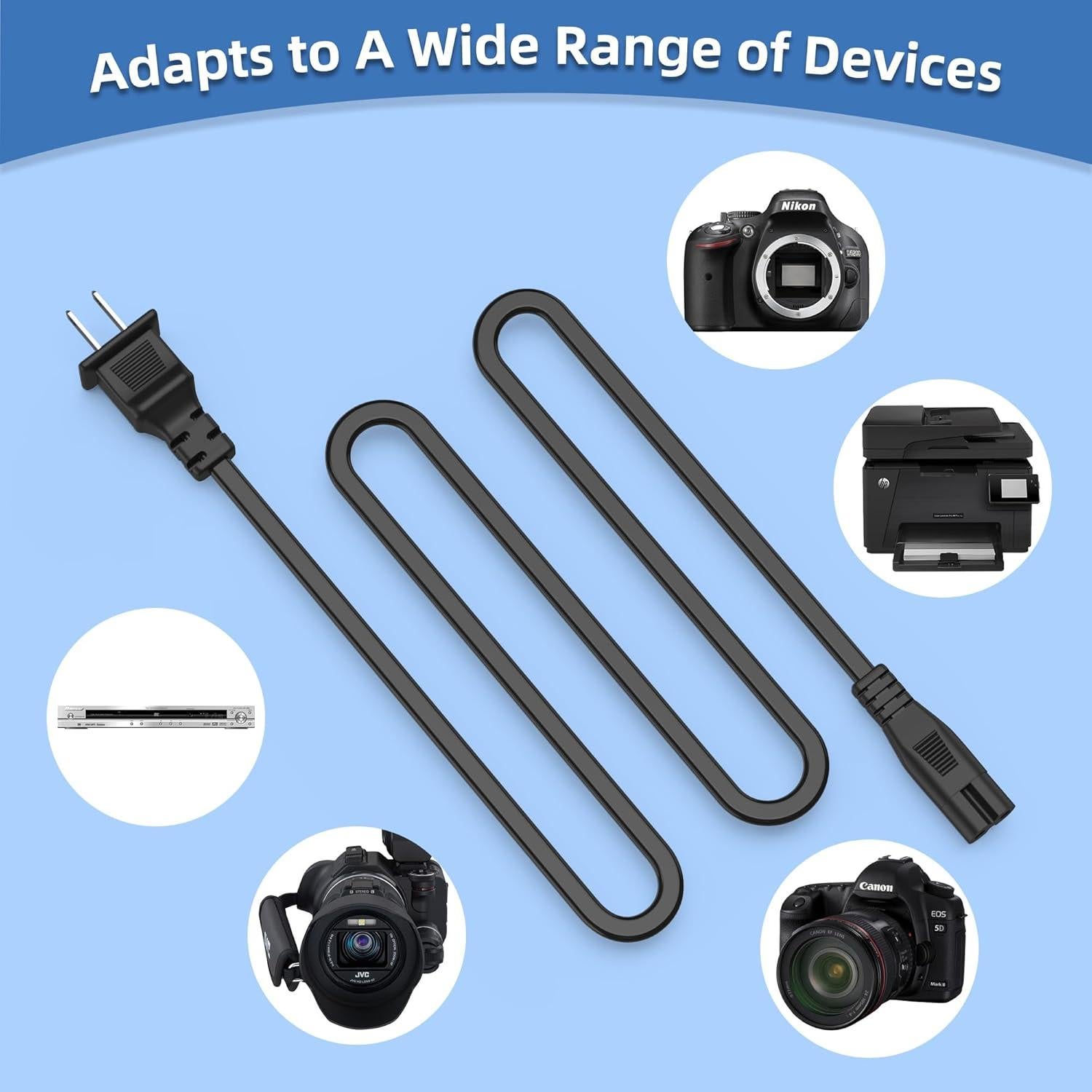 Cable de Alimentación 1.83m W&T para Altavoces TRIBIT StormBox Blast 2