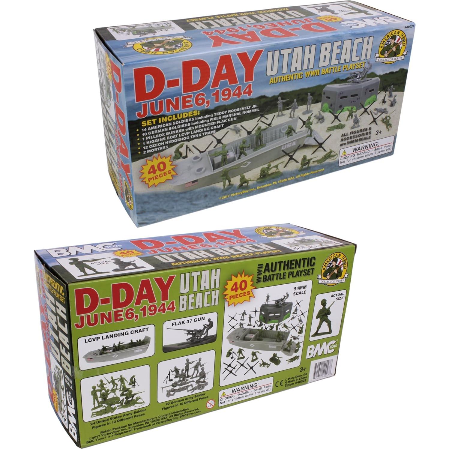 Juego de Soldados de Plástico BMC D-DAY Playa de Utah 40 Piezas