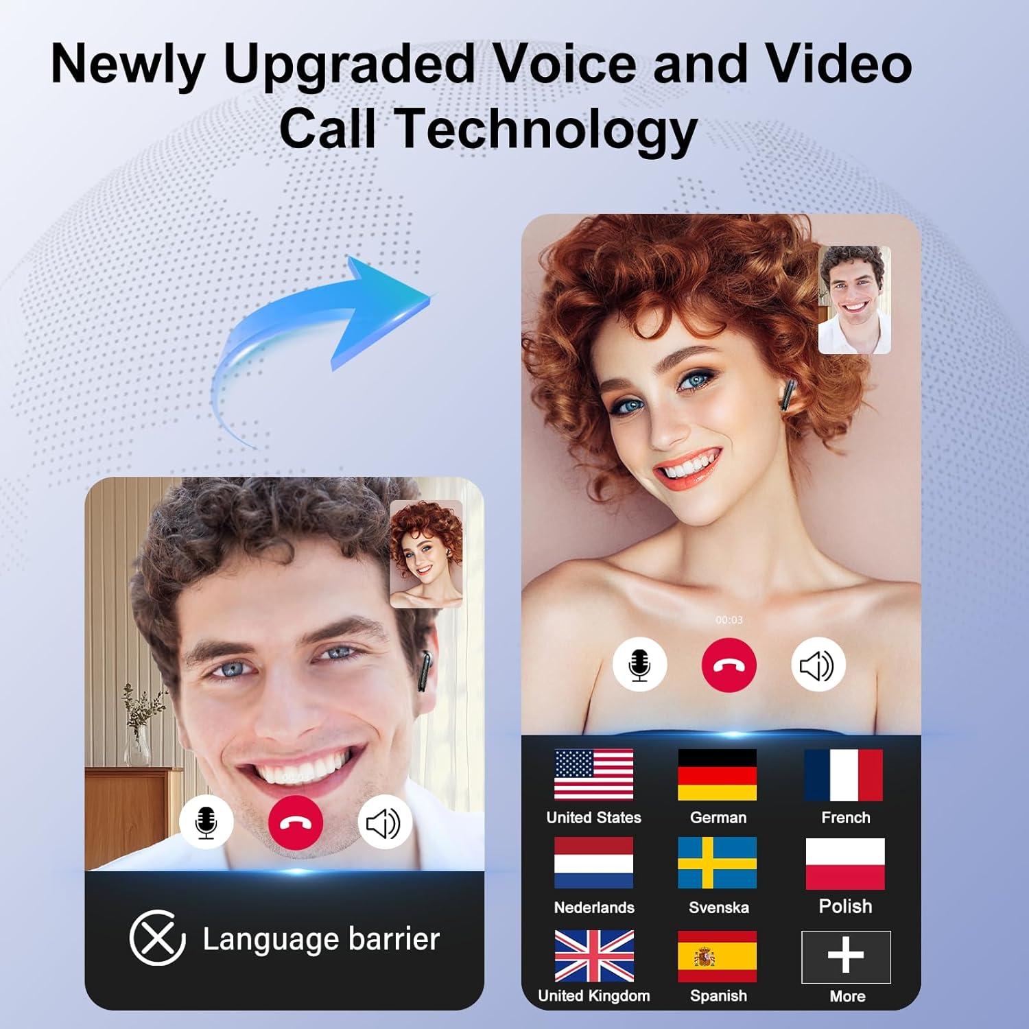 Auriculares Traductores J51 Niderson Bluetooth 5.3 32H 164 Idiomas