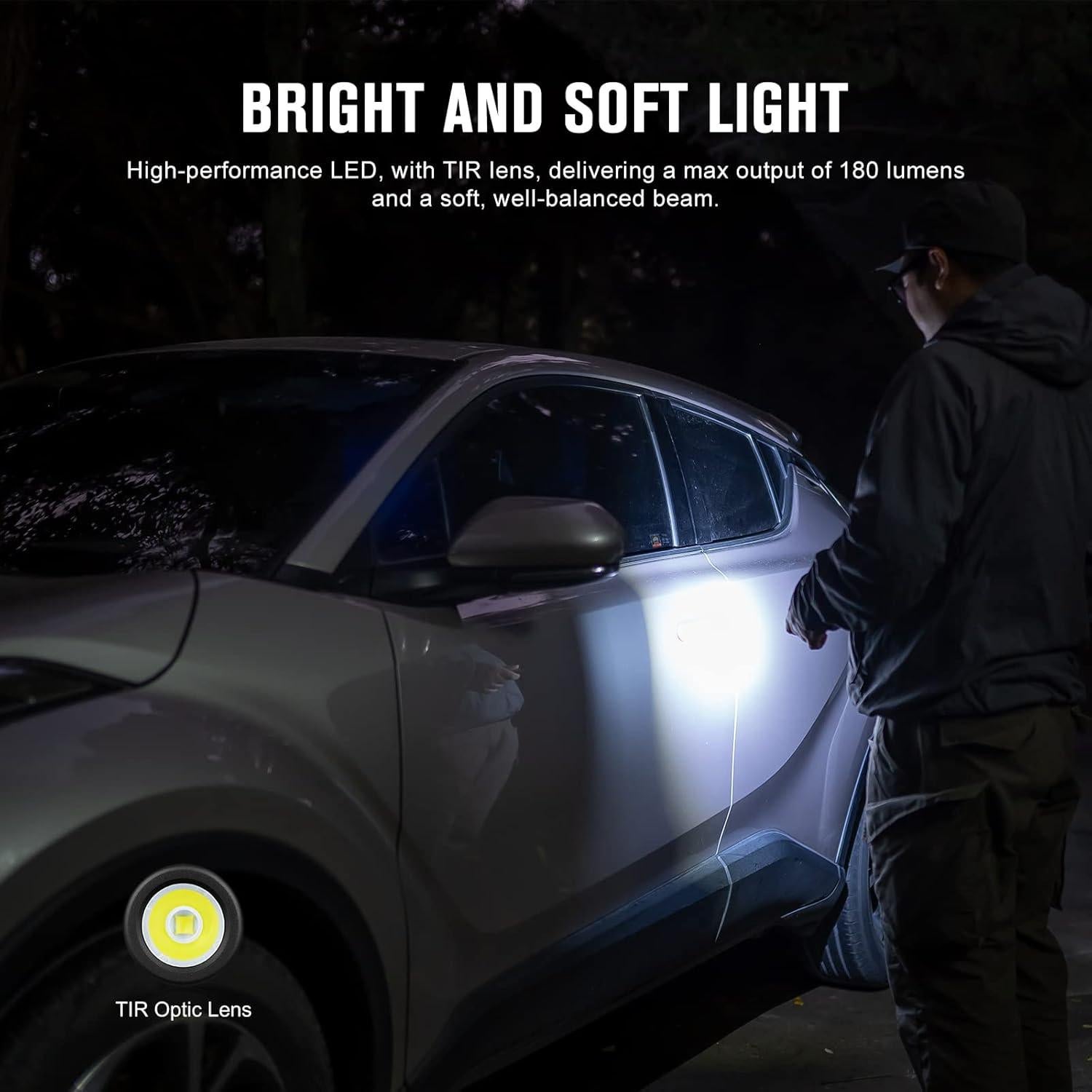 Linterna EDC Recargable OLIGHT Oclip 300 Lúmenes Luz de Llavero