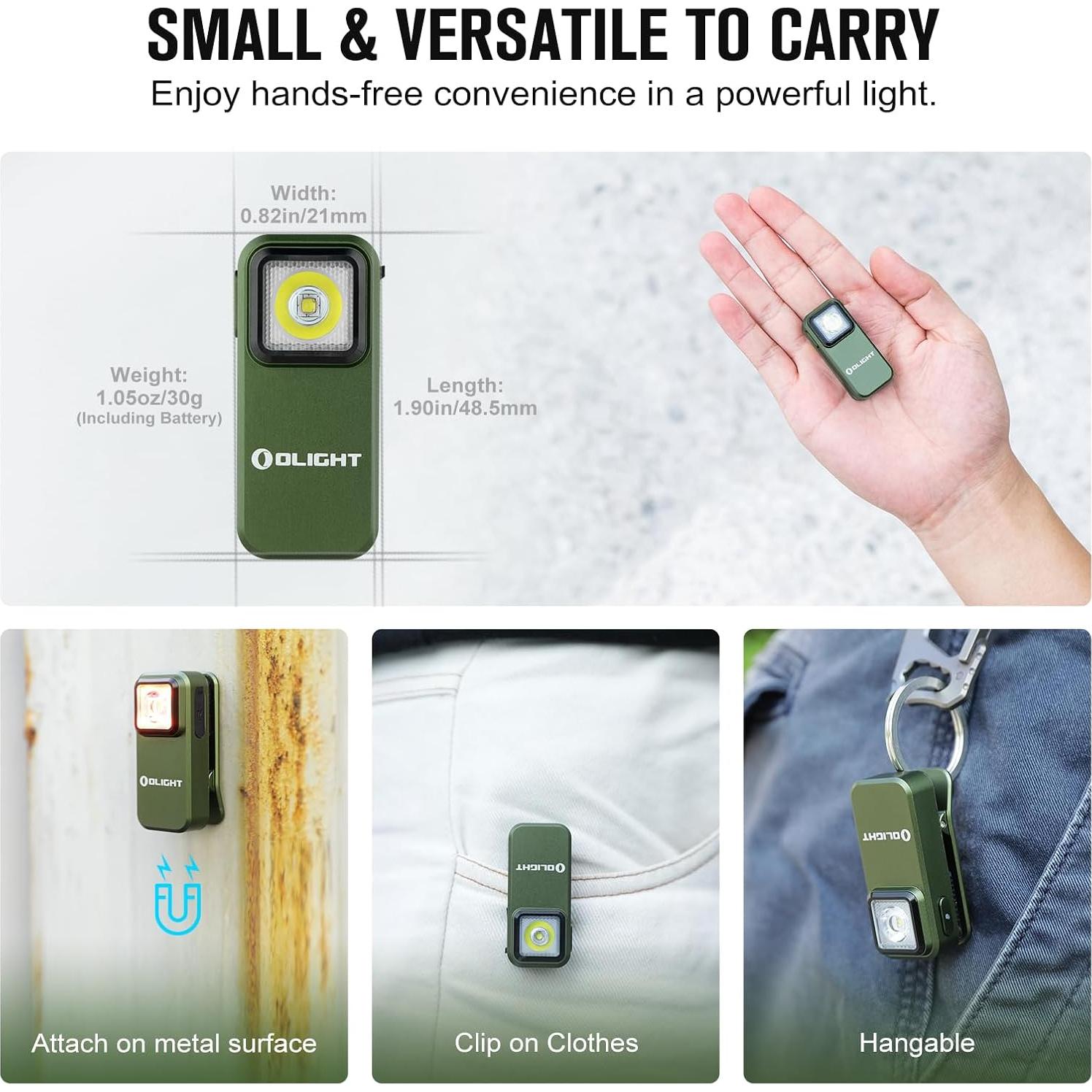 Linterna EDC Recargable OLIGHT Oclip 300 Lúmenes USB-C