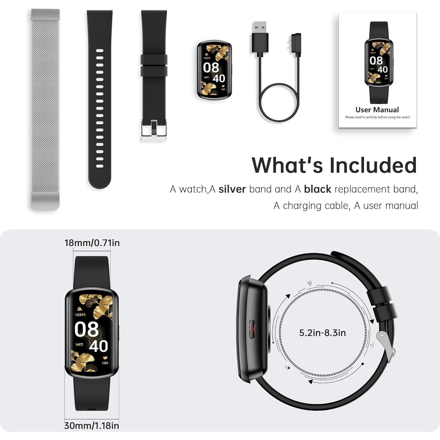 Reloj Inteligente Sunorshop H95 con Monitoreo de Salud y Fitness