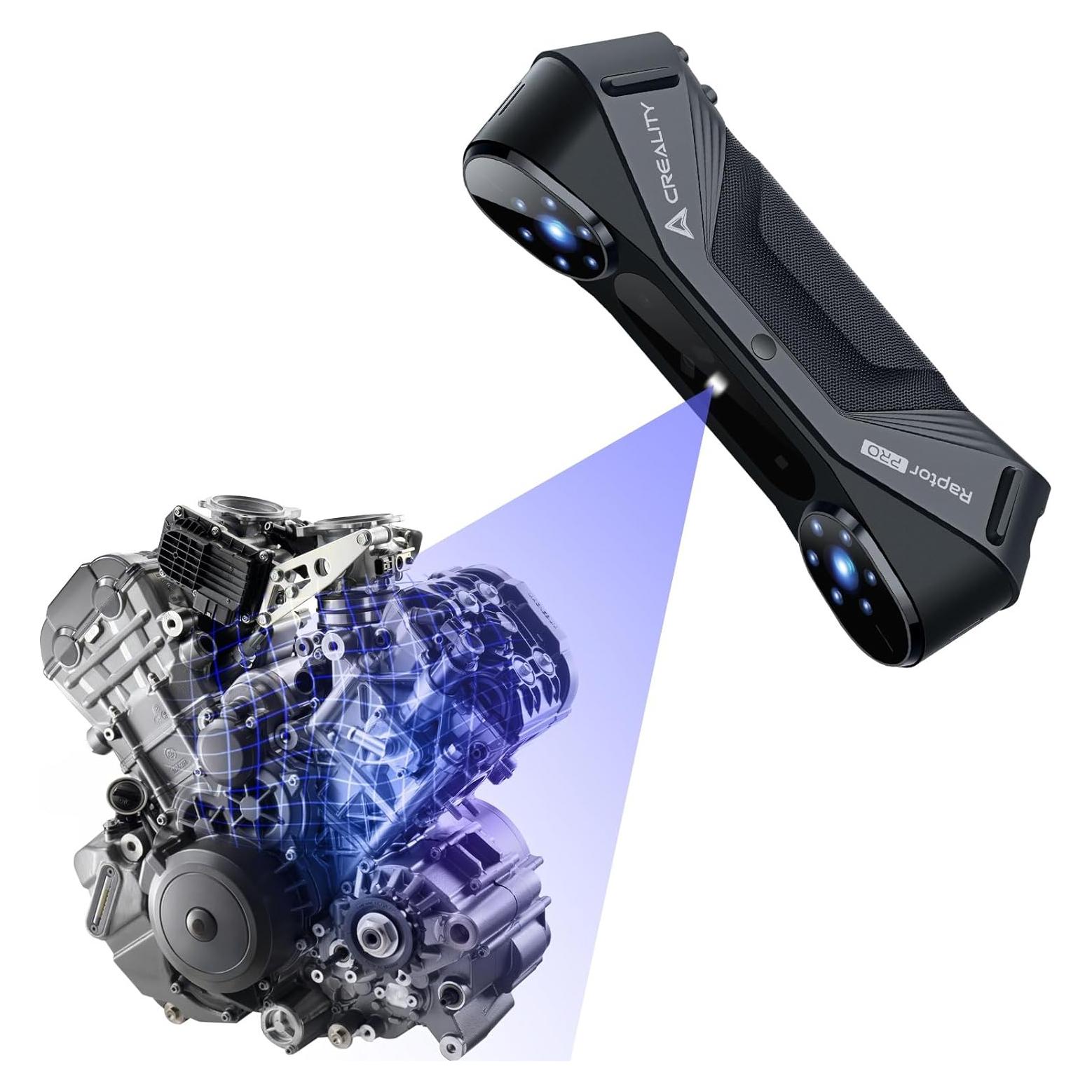Escáner 3D Creality Raptor Pro 0.02mm 22+7 Láser Azul